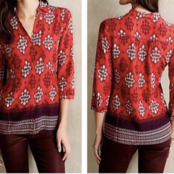 MAEVE Anthropologie Woodland Walk Aztec Size 4 - Picture 1 of 7